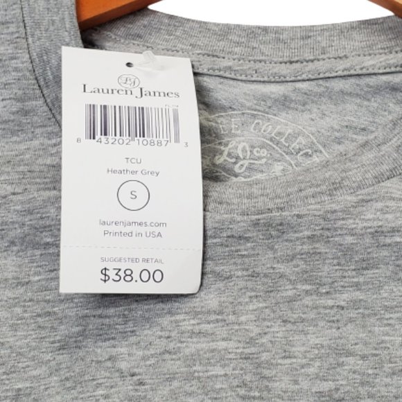 TCU Long Sleeve Tee in Heather Gray by Lauren James.New!!! Small - Picture 4 of 6